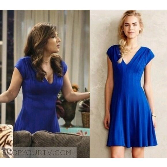 Ralph Lauren Dress 12 Purple Blue V Neck A Line Washable Career Church - Picture 1 of 8